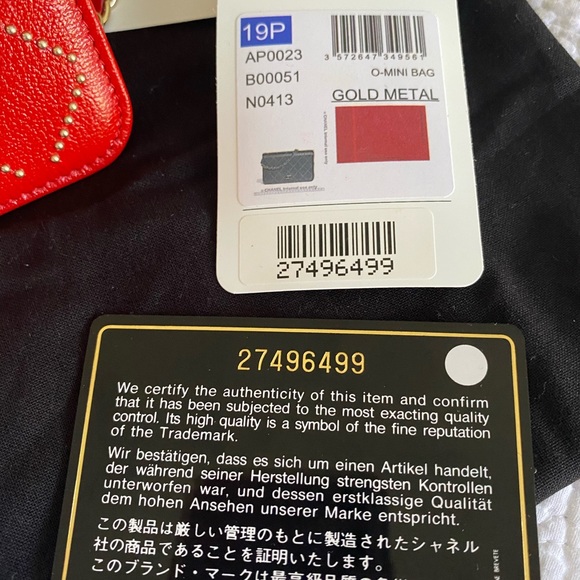 New Chanel 19p Red Woc Crossbody GHW Wallet Clutch - Picture 7 of 10